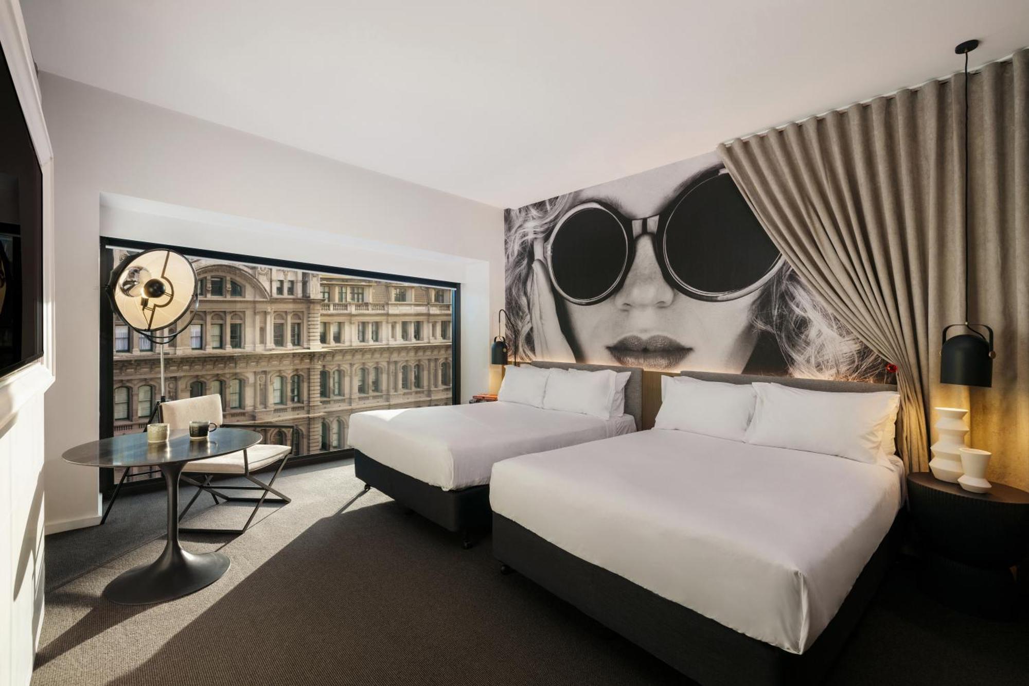 Standard Double Room with Two Double Beds and City View