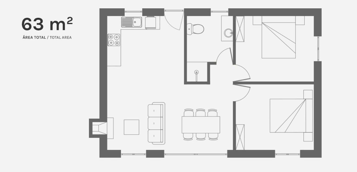 Casa de 2 dormitorios