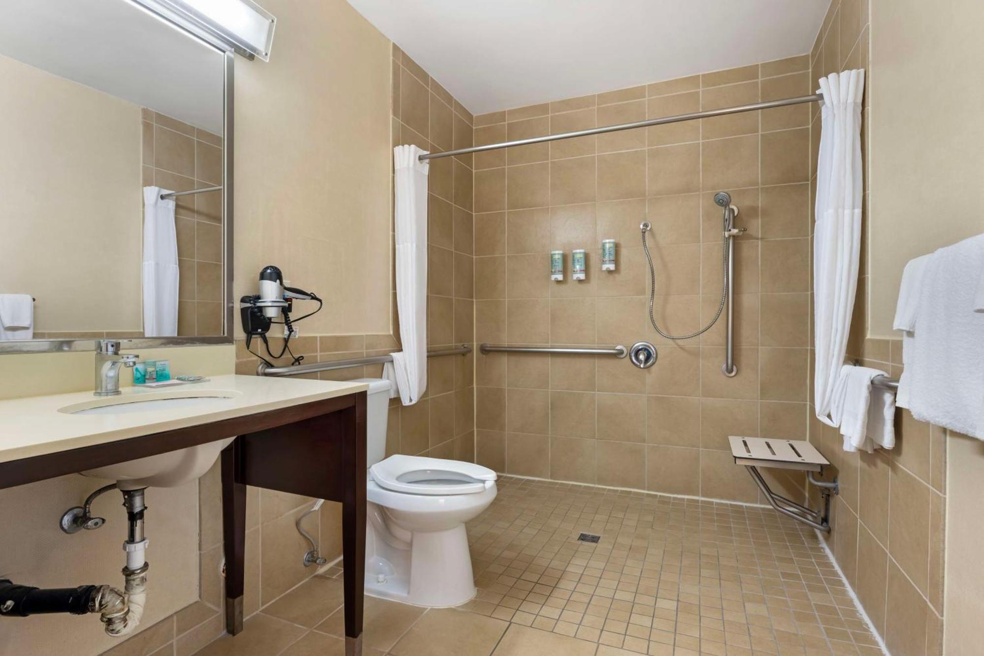 Chambre Lit Queen-Size pour Personnes à Mobilité Réduite avec Douche Accessible en Fauteuil Roulant - Non-Fumeurs