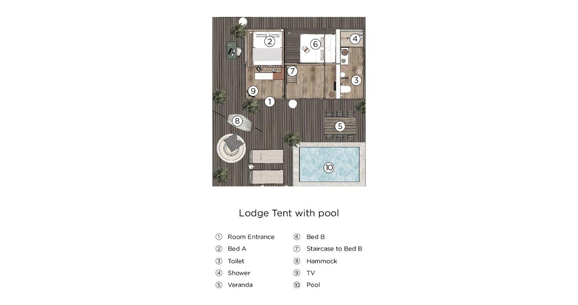 Lodge Tent with Garden & Private Pool