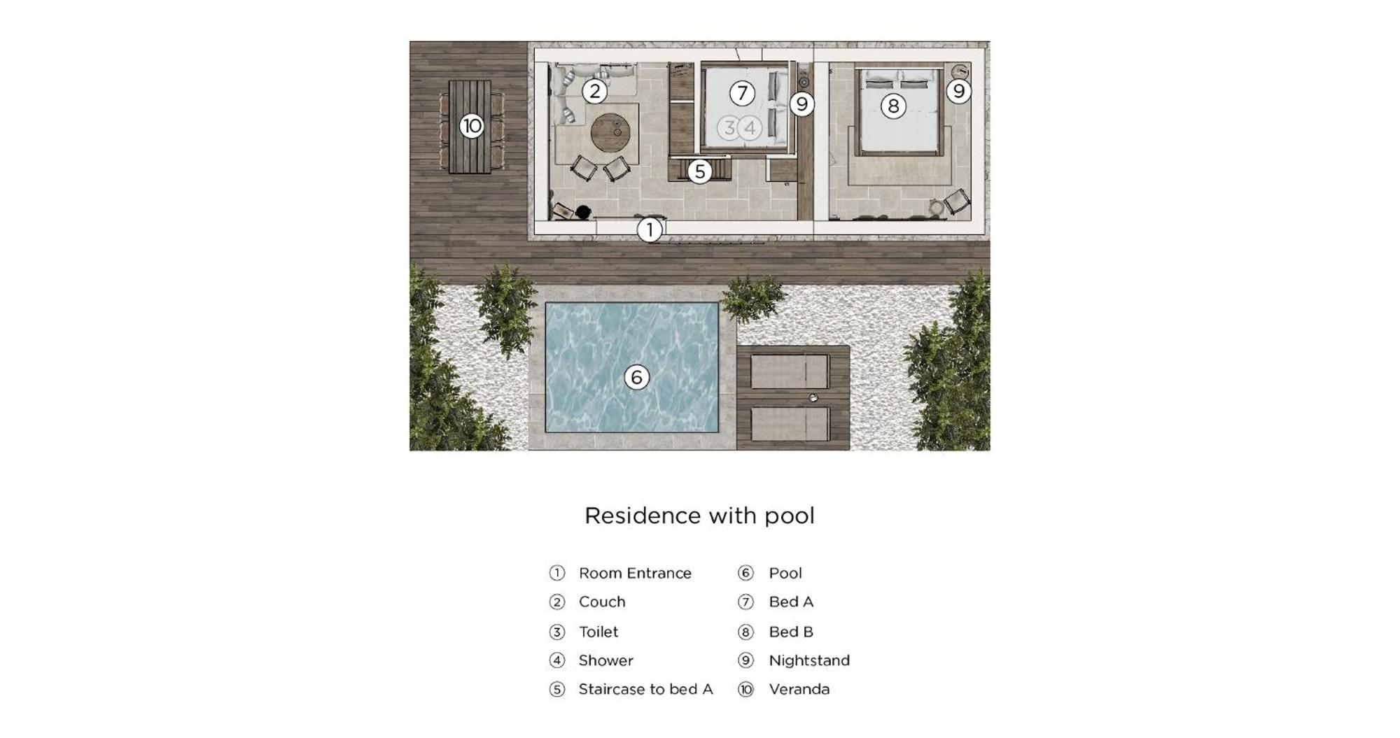 Residence with Garden & Private Pool