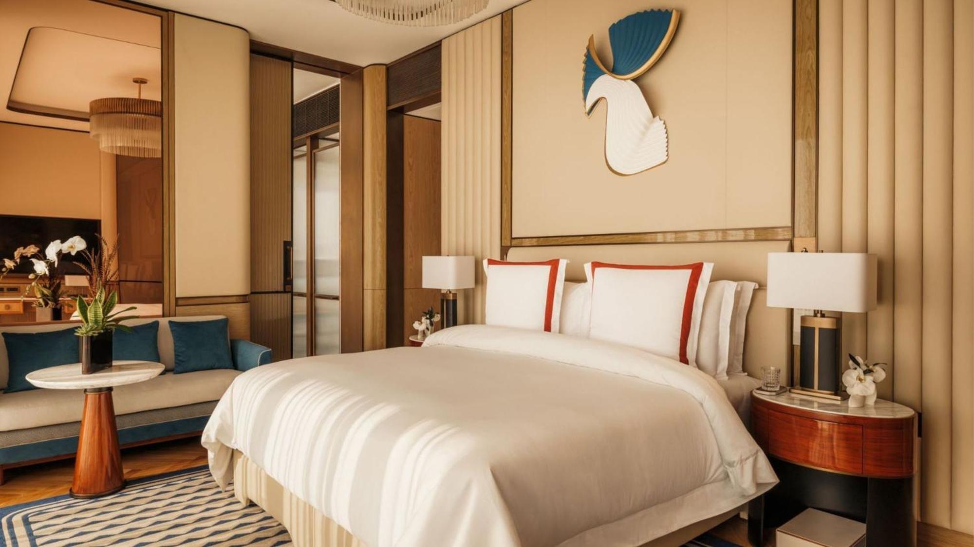 Suite Marina Deluxe con vista sul porto turistico e sullo skyline di Dubai